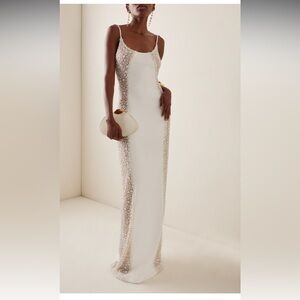 ILA Violet Sequin Silk Slip Wedding Gown EU 36 Small